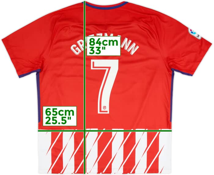 2017-18 Atletico Madrid Home Shirt Griezmann #7 (XXL)