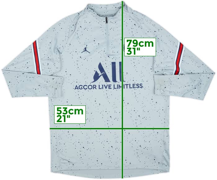 2022-23 Paris Saint-Germain Jordan 1/4 Zip Drill Top - 8/10 - (L)