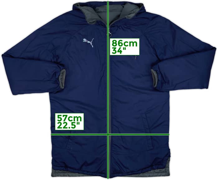 2017-18 Arsenal Puma Reversible Padded Bench Coat - 3/10 - (S)