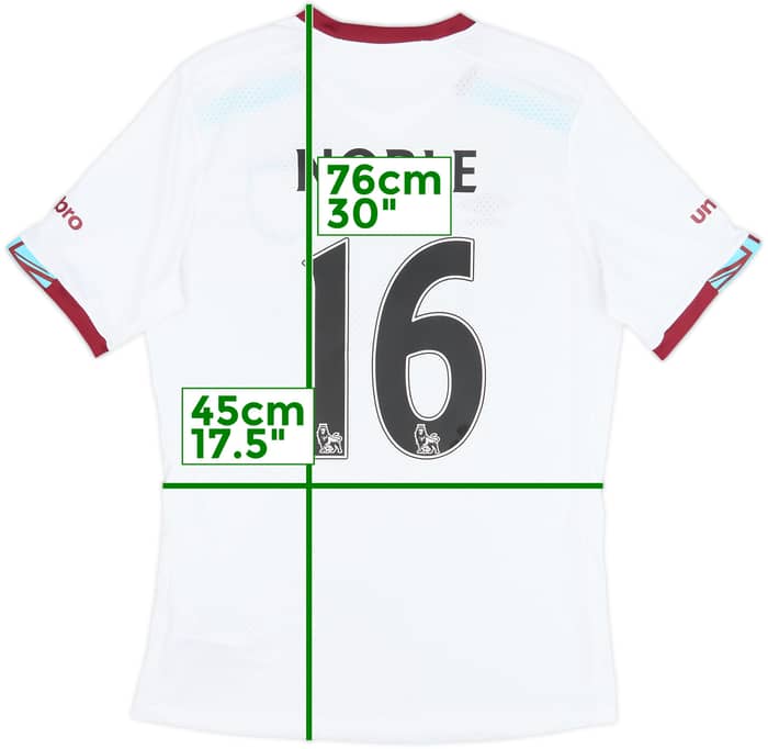 2016-17 West Ham Away Shirt Noble #16 - 8/10 - (M)