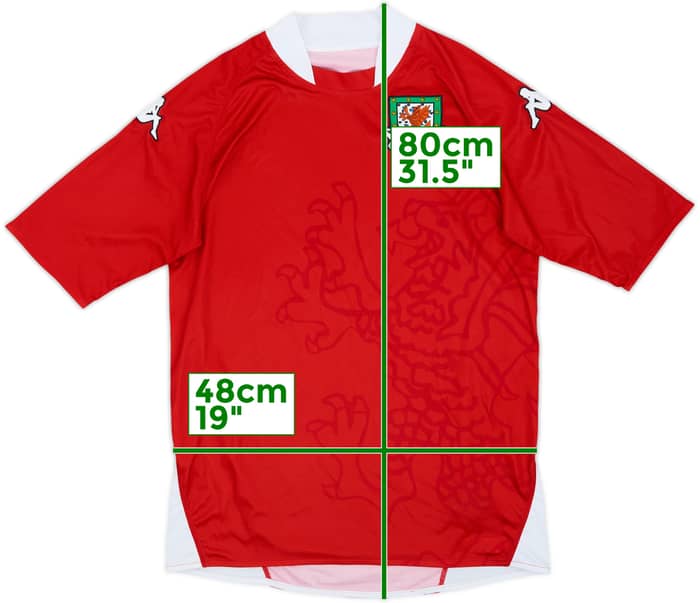 2007-08 Wales Home Shirt - 8/10 - (L)