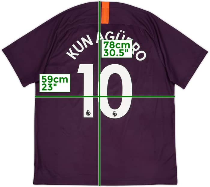 Camiseta de la tercera equipación del Manchester City 2018-19 Kun Aguero #10 - 10/10 - (XL)