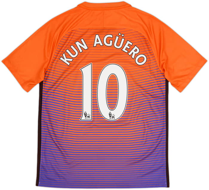 2016-17 Manchester City Third Shirt Kun Aguero #10 - 10/10 - (M)