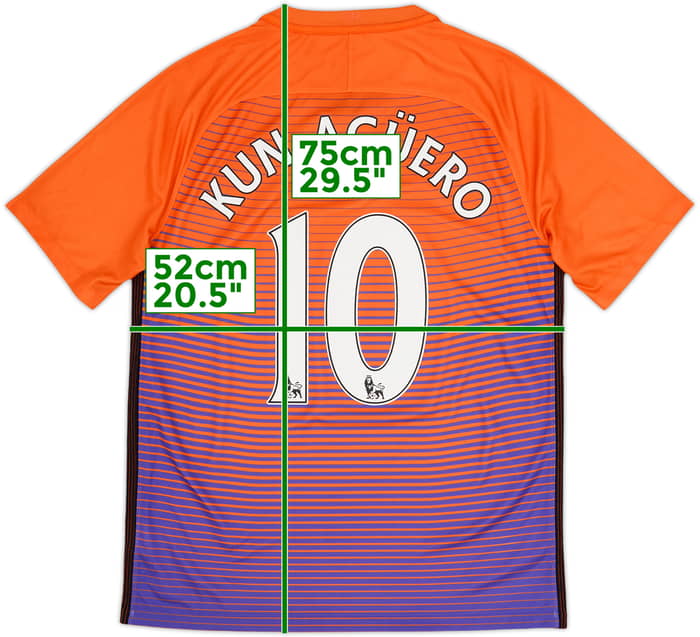 2016-17 Manchester City Third Shirt Kun Aguero #10 - 10/10 - (M)