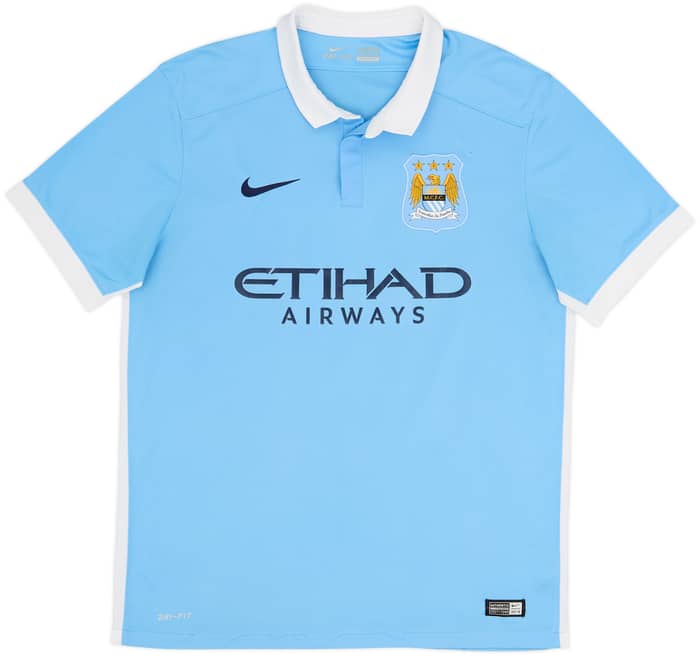 2015-16 Manchester City Camiseta Local Kun Aguero #10 - 7/10 - (L)