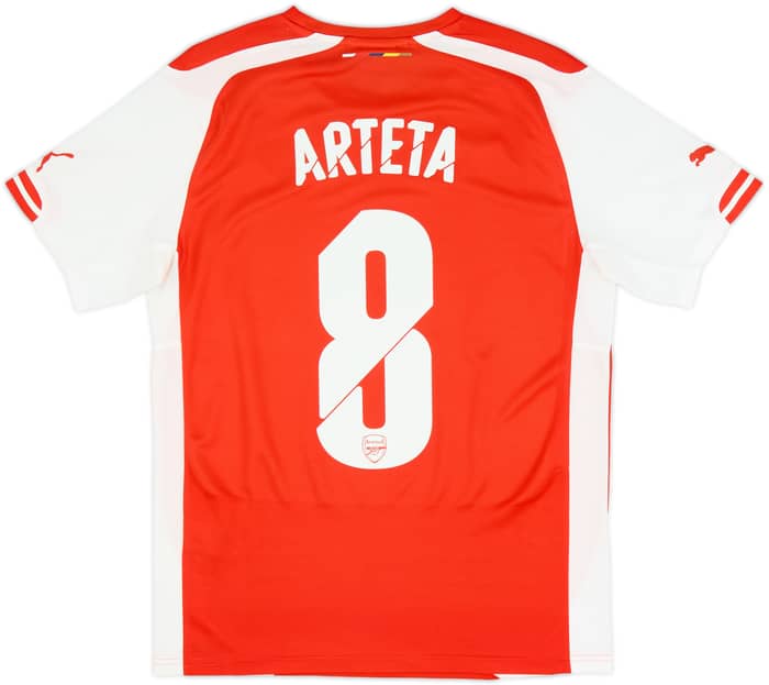2014-15 Arsenal Home Shirt Arteta #8 - 8/10 - (S)