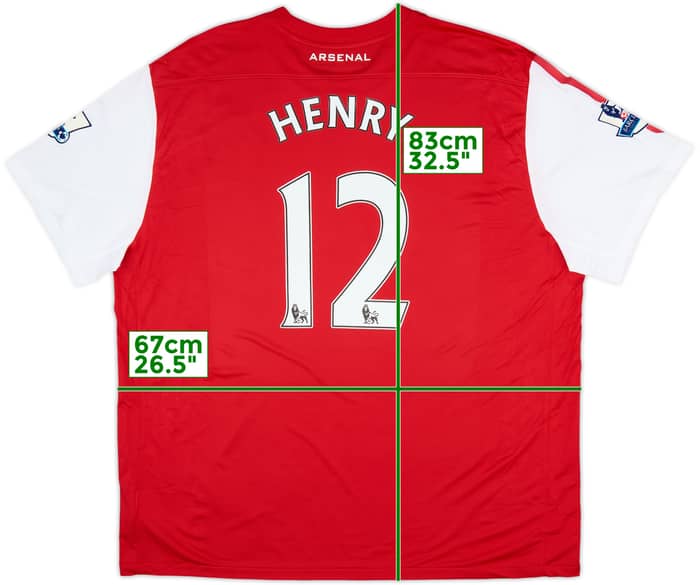 2011-12 Arsenal Home Shirt Henry #12 - 9/10 - (3XL)