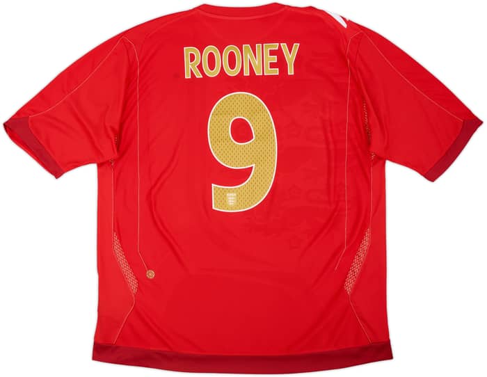 2006-08 England Away Shirt Rooney #9 - 5/10 - (XXL)