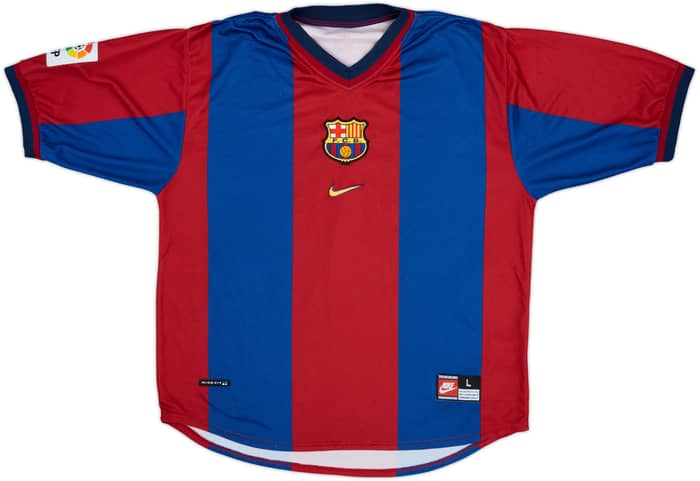 1998-00 Barcelona Home Shirt Rivaldo #11 - 8/10 - (L)