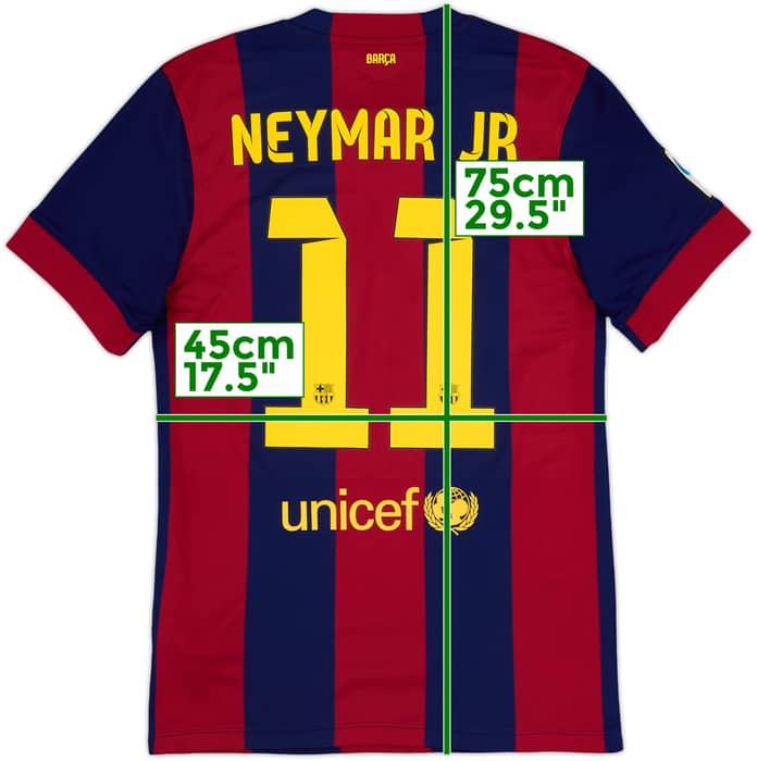 2014-15 Barcelona Home Shirt Neymar Jr #11 - 8/10 - (S)