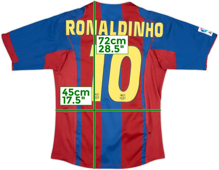 2004-05 Barcelona Home Shirt Ronaldinho #10 - 5/10 - (S)