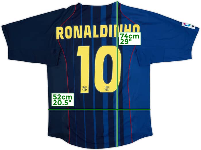 2004-05 Barcelona Away Shirt Ronaldinho #10 - 8/10 - (L)