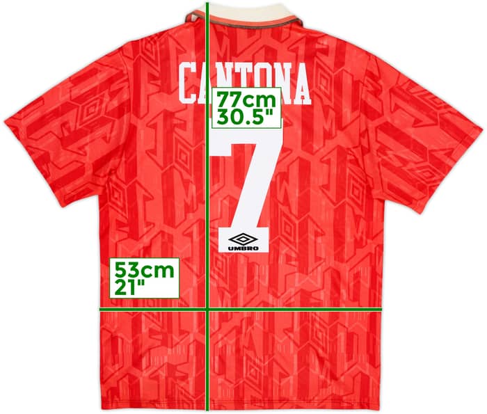 1992-94 Manchester United Home Shirt Cantona #7 - 7/10 - (L)