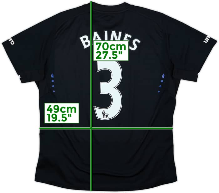 2014-15 Everton Away Shirt Baines #3 - 8/10 - (M)
