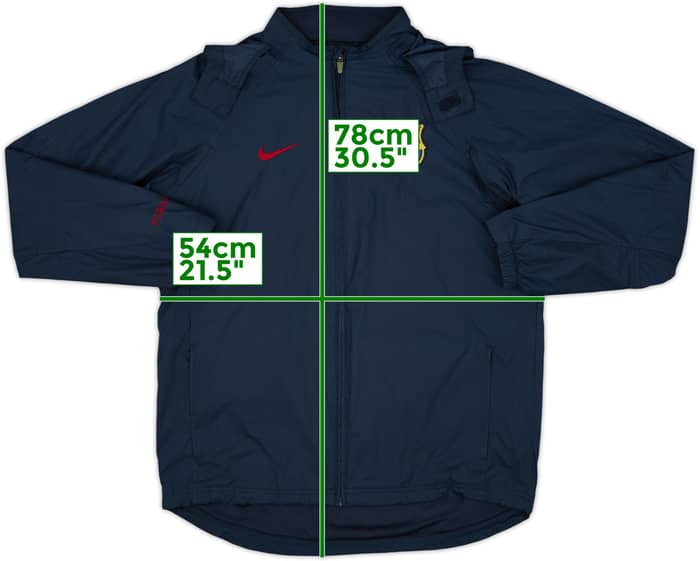 2004-05 Barcelona Nike Hooded Rain Jacket - 8/10 - (S)