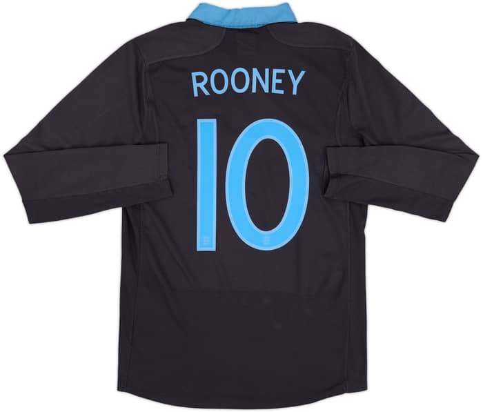 2011-12 England Away L/S Shirt Rooney #10 - 6/10 - (M)