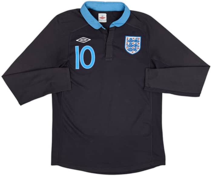 2011-12 England Away L/S Shirt Rooney #10 - 6/10 - (M)