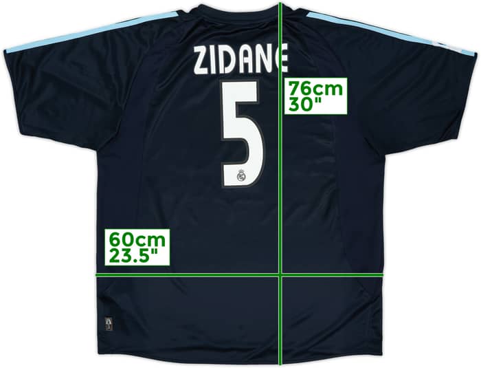 2003-04 Real Madrid Away Shirt Zidane #5 - 6/10 - (L)