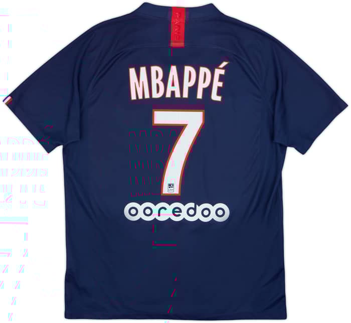 2019-20 Paris Saint-Germain Home Shirt Mbappe #7 - 7/10 - (L)
