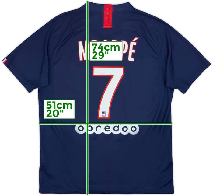 2019-20 Paris Saint-Germain Home Shirt Mbappe #7 - 7/10 - (L)