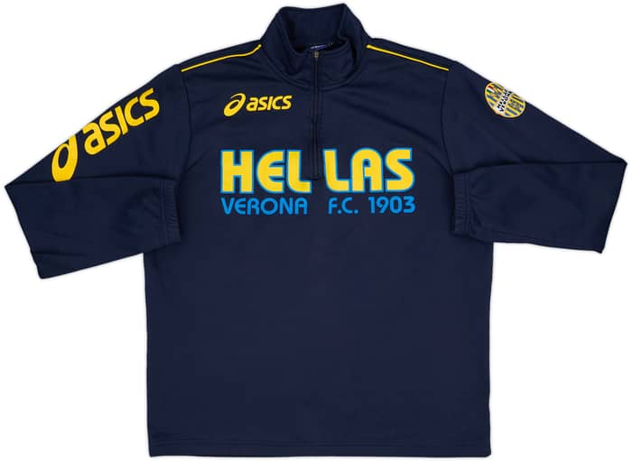 2007-08 Hellas Verona Asics Top de entrenamiento con cremallera 1/Z - 7/10 - (L)