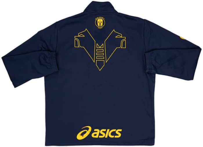 2007-08 Hellas Verona Asics Top de entrenamiento con cremallera 1/Z - 7/10 - (L)
