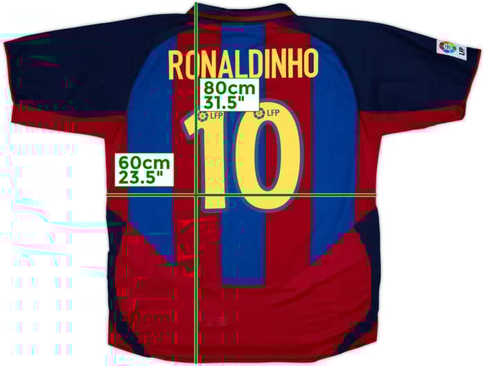 2003-04 Barcelona Home Shirt Ronaldinho #10 - 10/10 - (XL)