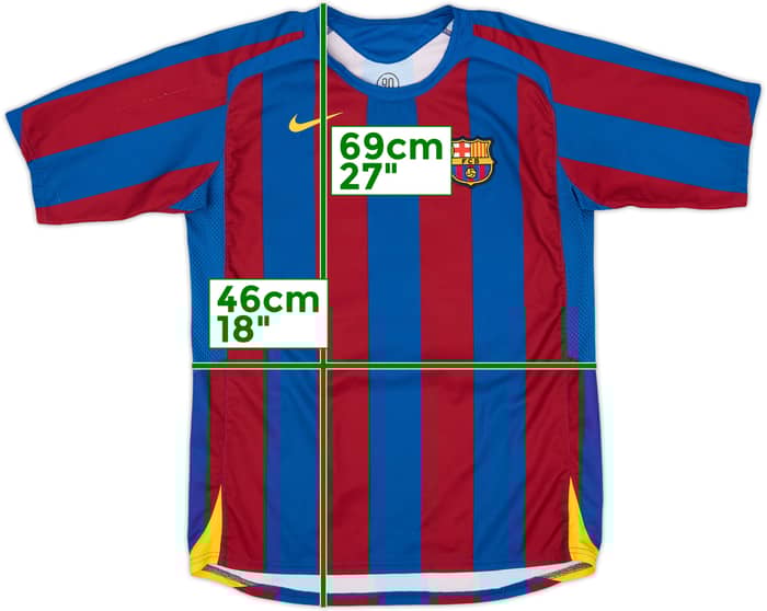 2005-06 Barcelona Home Shirt #17 - 8/10 - (XL.Boys)