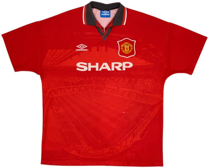 1994-96 Manchester United Home Shirt Cantona #7 - 6/10 - (XL)