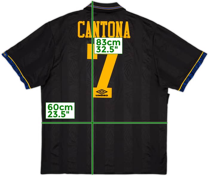 1993-95 Manchester United Away Shirt Cantona #7 - 8/10 - (XL)