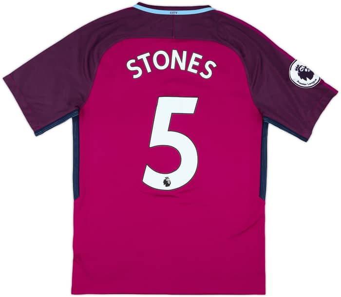 2017-18 Manchester City Away Shirt Stones #5 - 8/10 - (S)
