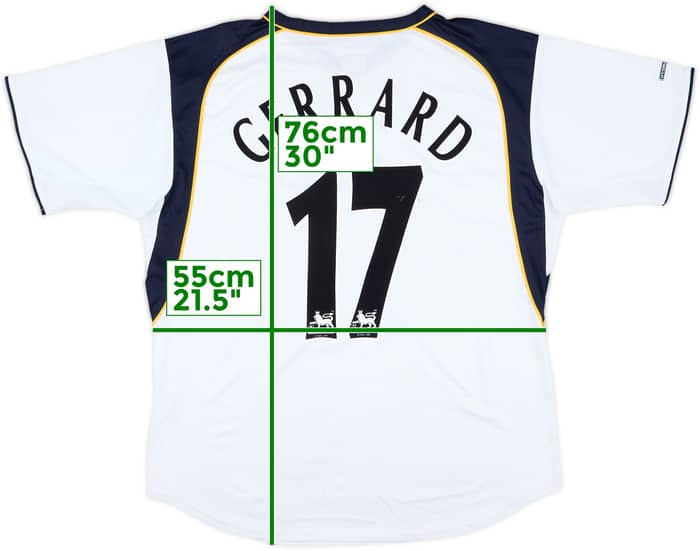 2001-03 Liverpool Away Shirt Gerrard #17 - 9/10 - (L)