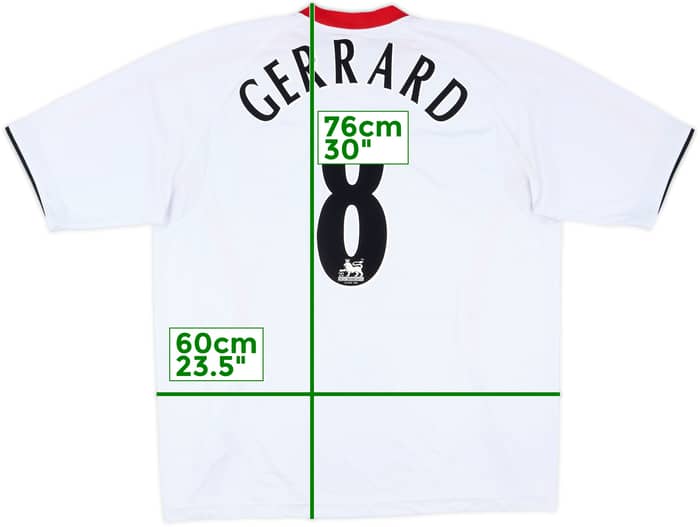 2005-06 Liverpool Away Shirt Gerrard #8 - 7/10 - (XL)