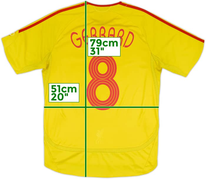 2006-07 Liverpool Away Shirt Gerrard #8 - 6/10 - (M)