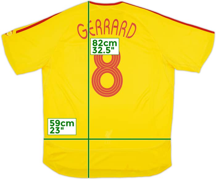 2006-07 Liverpool Away Shirt Gerrard #8 - 5/10 - (XL)