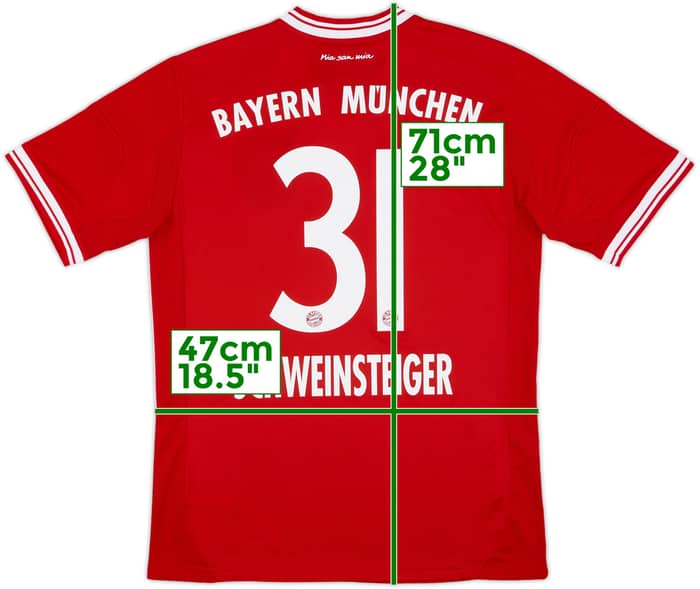 2013-14 Bayern Munich Home Shirt Schweinsteiger #31 - 8/10 - (XL.Boys)