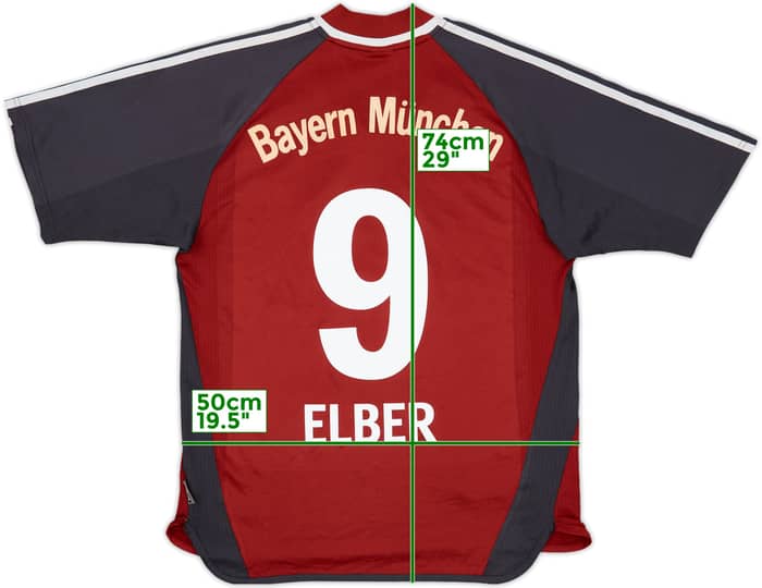 2002-03 Bayern Munich Home Shirt Elber #9 - 4/10 - (S)
