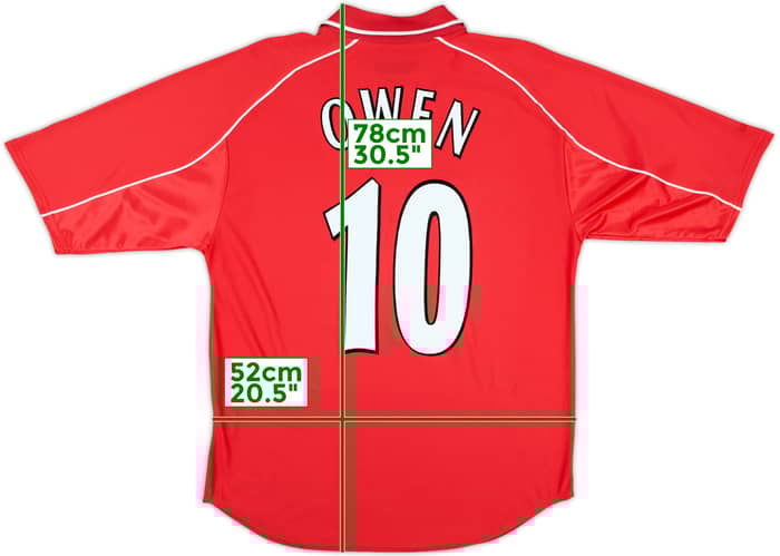 2000-02 Liverpool Home Shirt Owen #10 - 9/10 - (M)