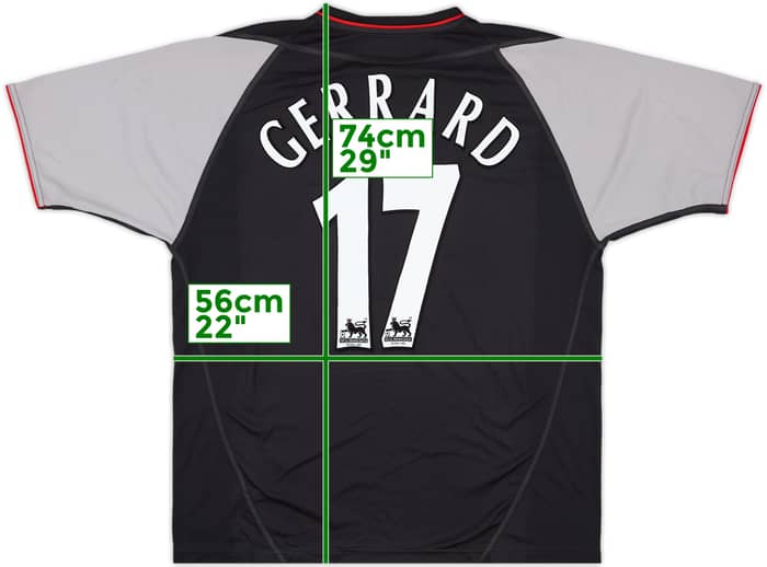 2002-04 Liverpool Away Shirt Gerrard #17 - 9/10 - (L)