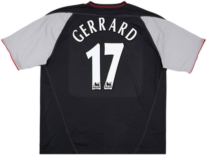 2002-04 Liverpool Away Shirt Gerrard #17 - 9/10 - (XXL)
