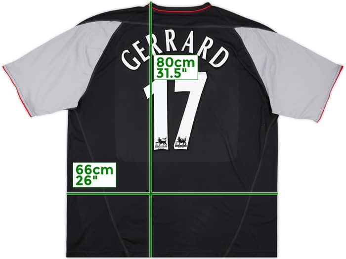 2002-04 Liverpool Away Shirt Gerrard #17 - 9/10 - (XXL)