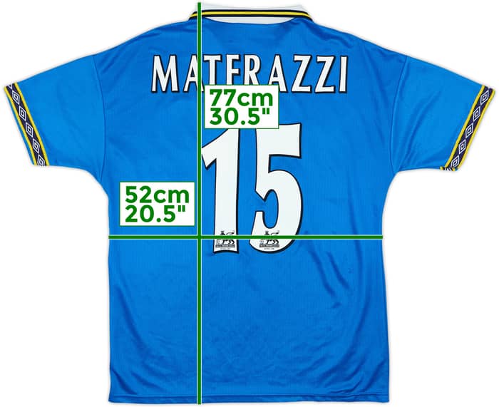1997-99 Everton Home Shirt Materazzi #15 - 6/10 - (L)