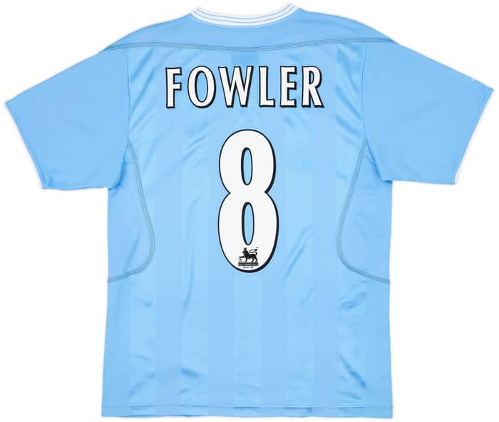 2003-04 Manchester City Home Shirt Fowler #8 - 7/10 - (S)