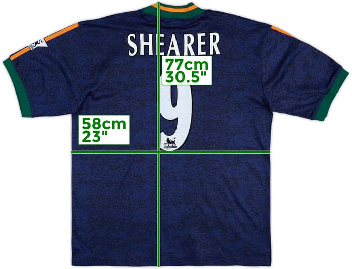 1997-98 Newcastle Away Shirt Shearer #9 - 5/10 - (XL)
