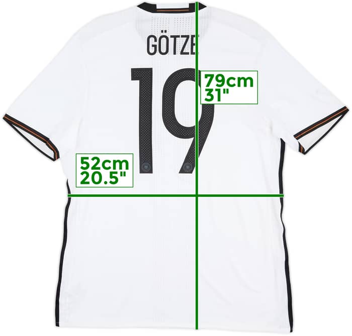 2015-16 Germany Authentic Home Shirt Gotze #19 - 8/10 - (XL)