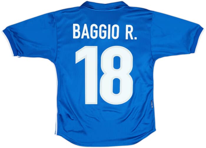 1997-98 Italy Home Shirt Baggio R.#18 - 8/10 - (XL.Boys)