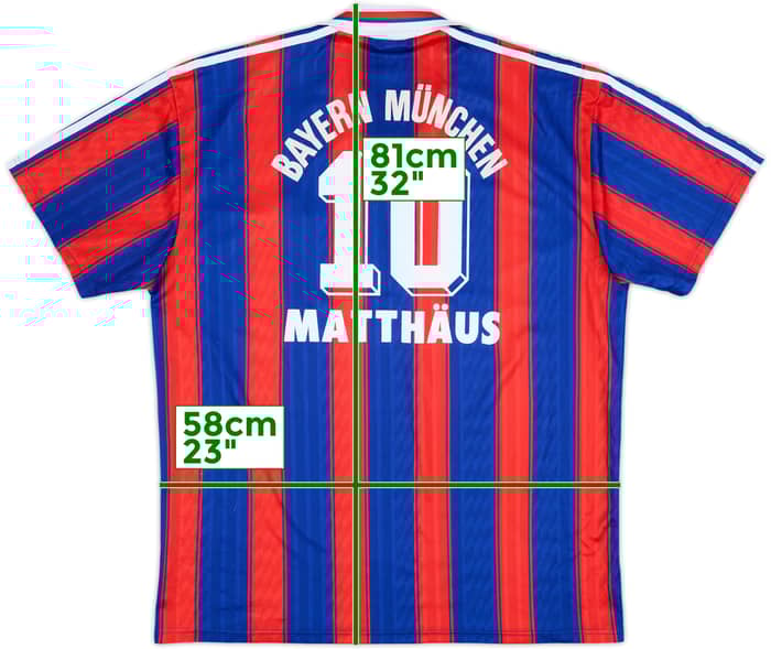 1995-97 Bayern Munich Home Shirt Matthaus #10 - 6/10 - (XL)