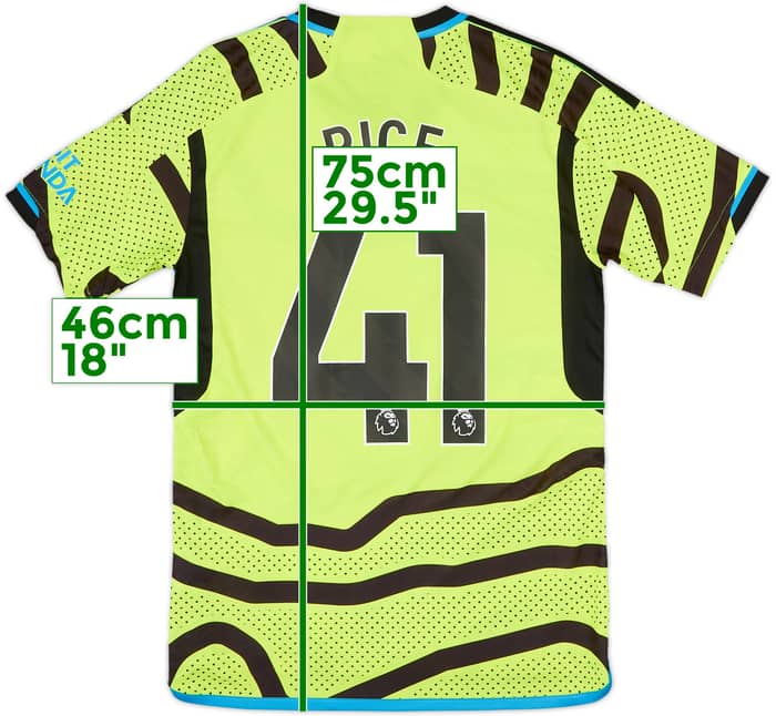 2023-24 Arsenal Authentic Away Shirt Rice #41 - 8/10 - (S)