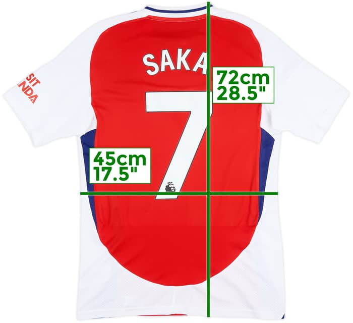 2024-25 Arsenal Home Shirt Saka #7 - 10/10 - (S)