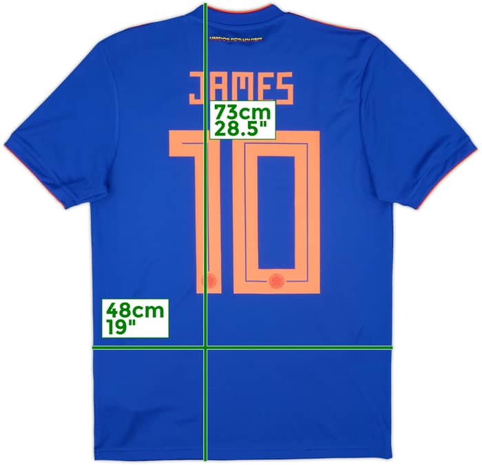 2018-19 Colombia Away Shirt James #10 (S)